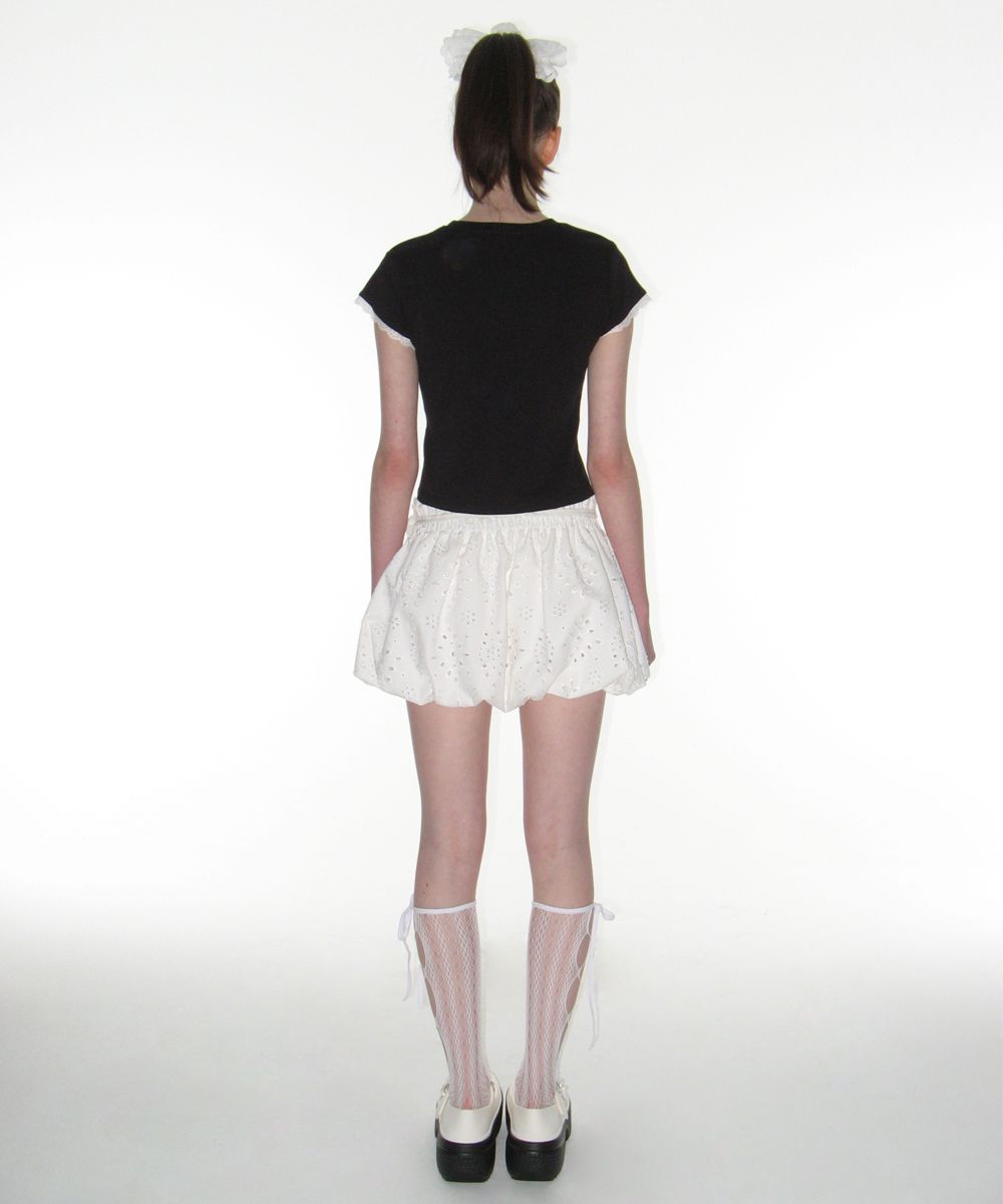 スカート CRANK ROSE PUNCHING BALLOON SKIRT_WHITE MUSINSA | CRANK Rose Punching Balloon Skirt_White