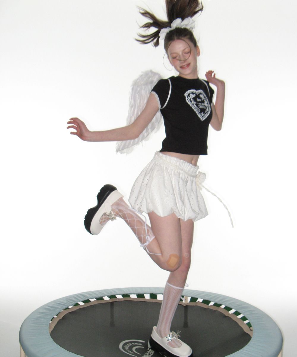 スカート CRANK ROSE PUNCHING BALLOON SKIRT_WHITE MUSINSA | CRANK Rose Punching Balloon Skirt_White