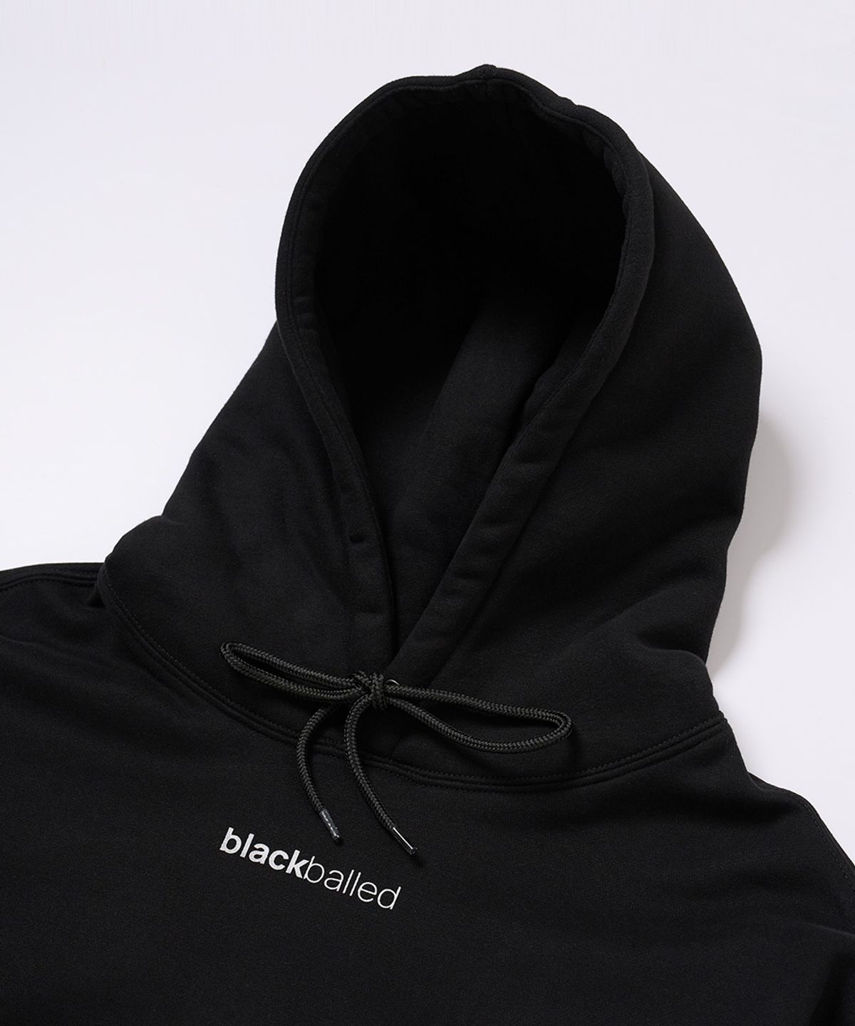 블랙볼드(BLACKBALLED) 기모 후드 티셔츠 BLACK