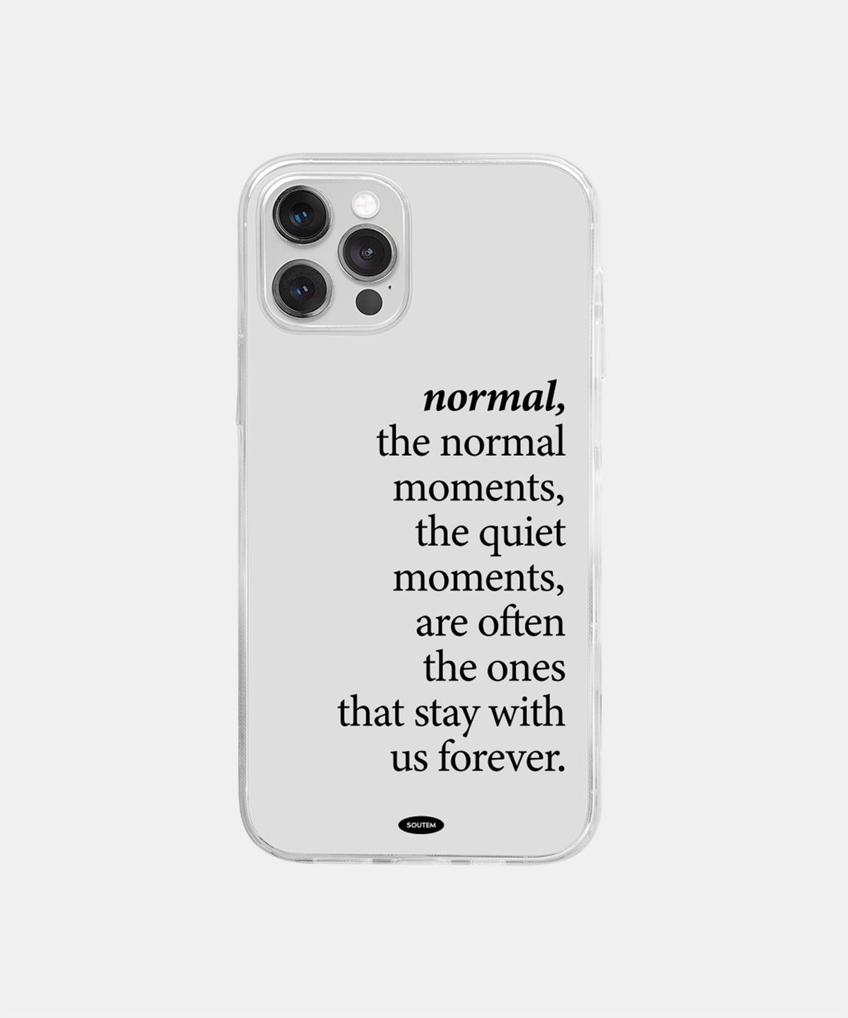 소유템(SOUTEM) Black Lettering Phone Case_Clear