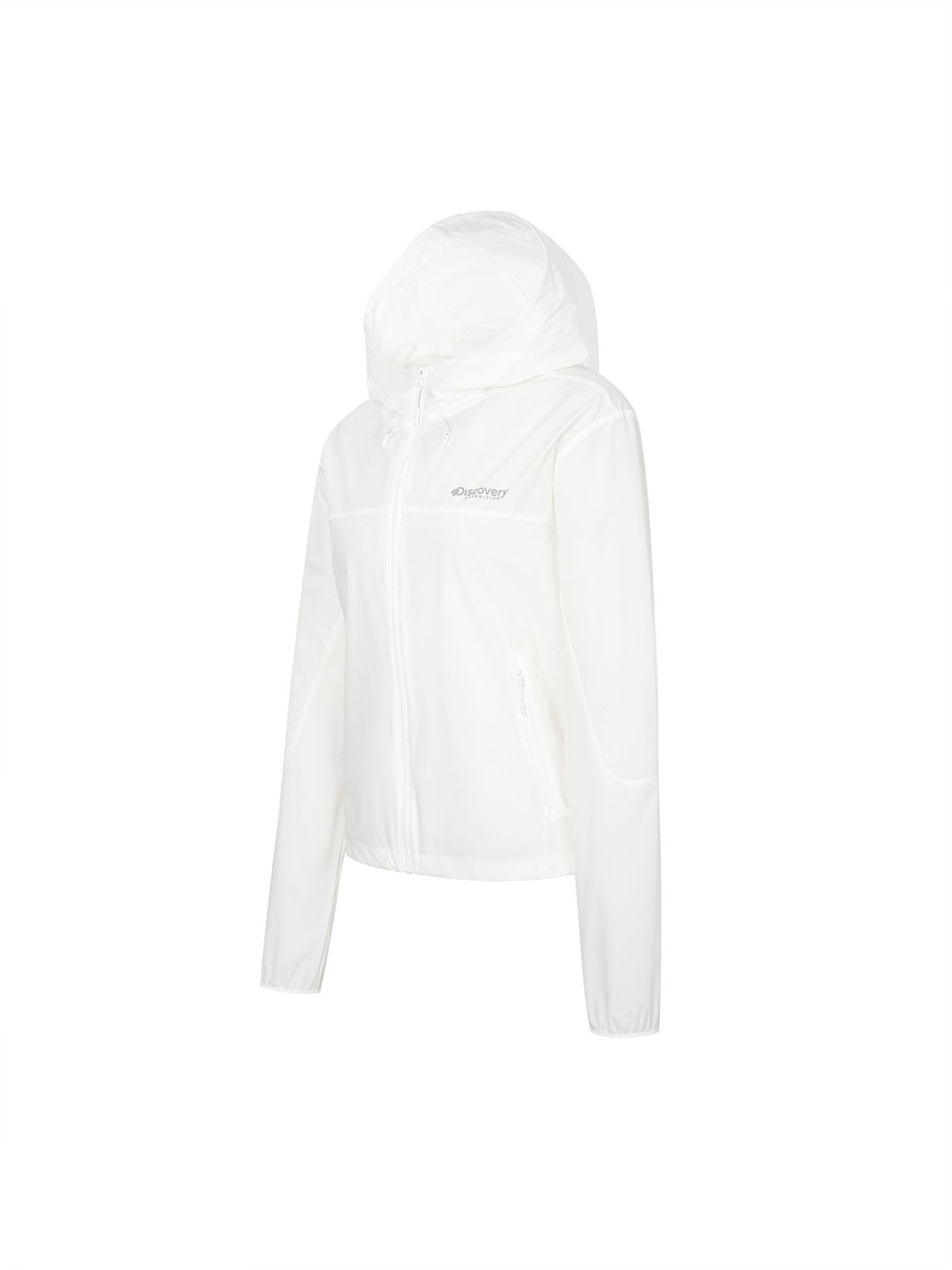 디스커버리 익스페디션(DISCOVERY EXPEDITION) 프레시벤트 여성 컬러블럭 크롭 바람막이 (WHITE)