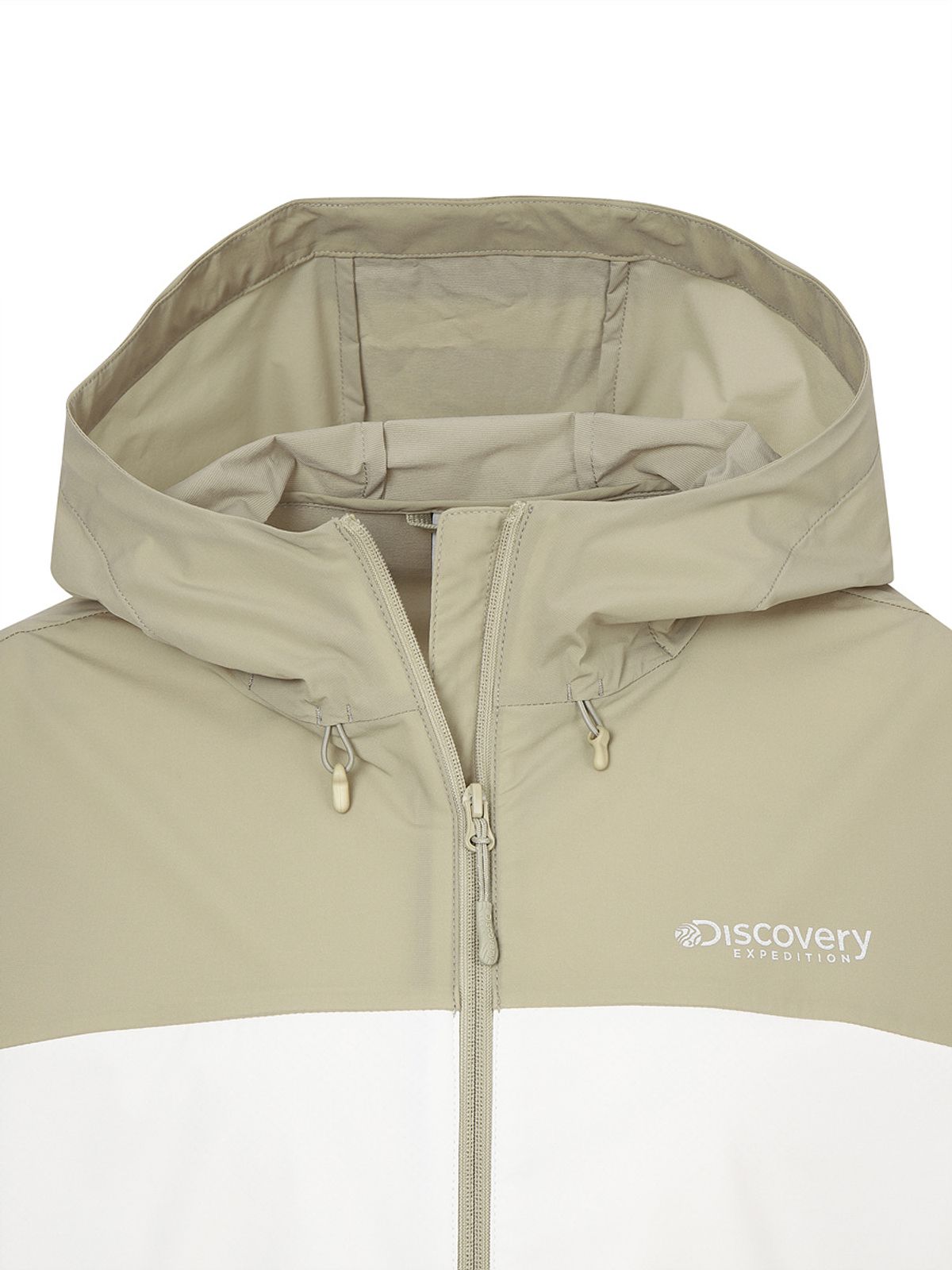 디스커버리 익스페디션(DISCOVERY EXPEDITION) 프레시벤트 여성 컬러블럭 크롭 바람막이 (BEIGE)