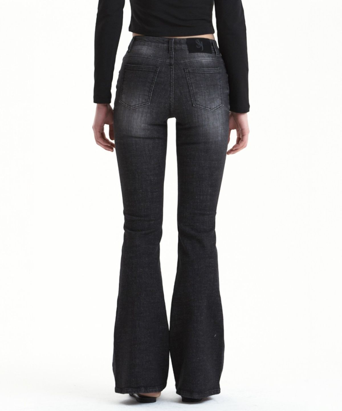 시너진(SYNERJYN) 102 CAT WASHING MID-RISE JEANS BLACK