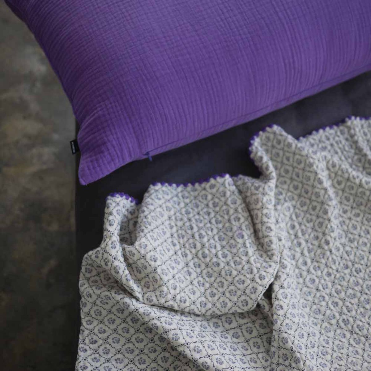 봄봄패브릭스(BOMBOM FABRICS) 4layer gauze blanket some purple (S,L 2size), 4중 거즈 블랭킷