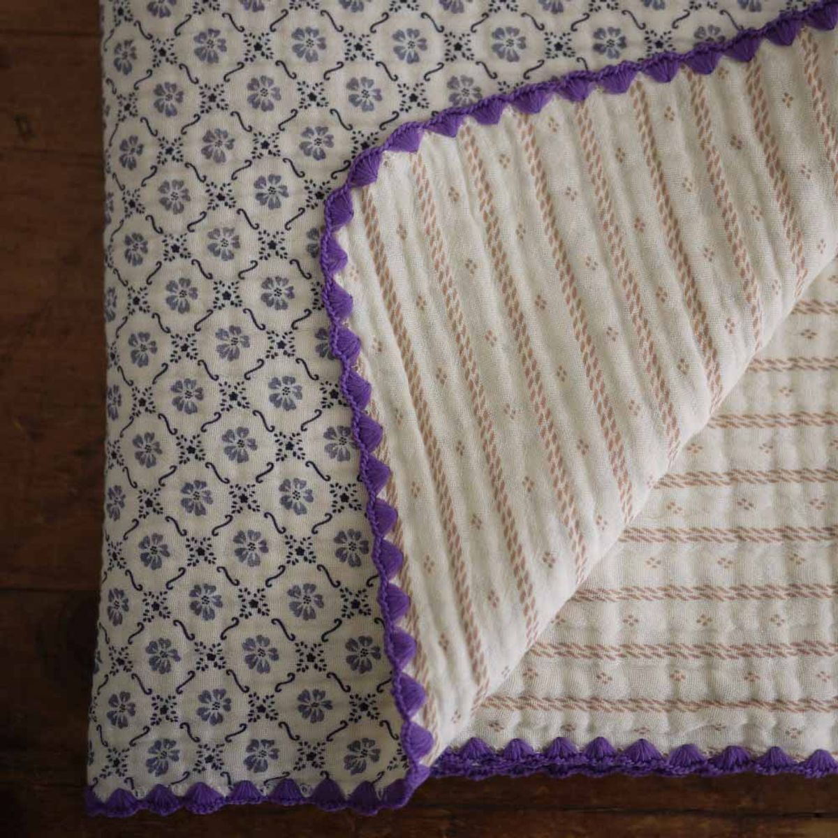 봄봄패브릭스(BOMBOM FABRICS) 4layer gauze blanket some purple (S,L 2size), 4중 거즈 블랭킷