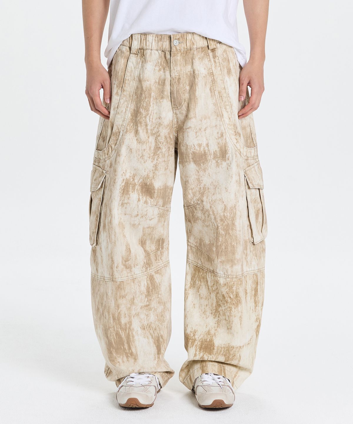 기철(KICHUL) Muddy buddy baggy wide pants (beige)