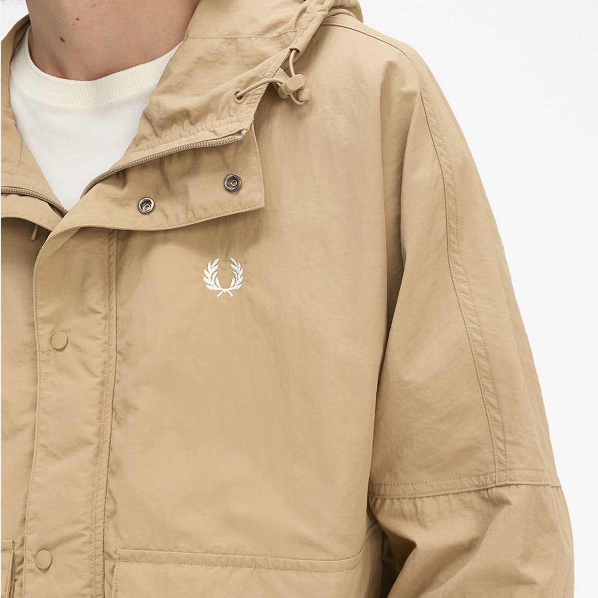 프레드페리(FRED PERRY) [Sport] 크롭 립스탑 파카 - 웜 스톤 AFPM2518572-363