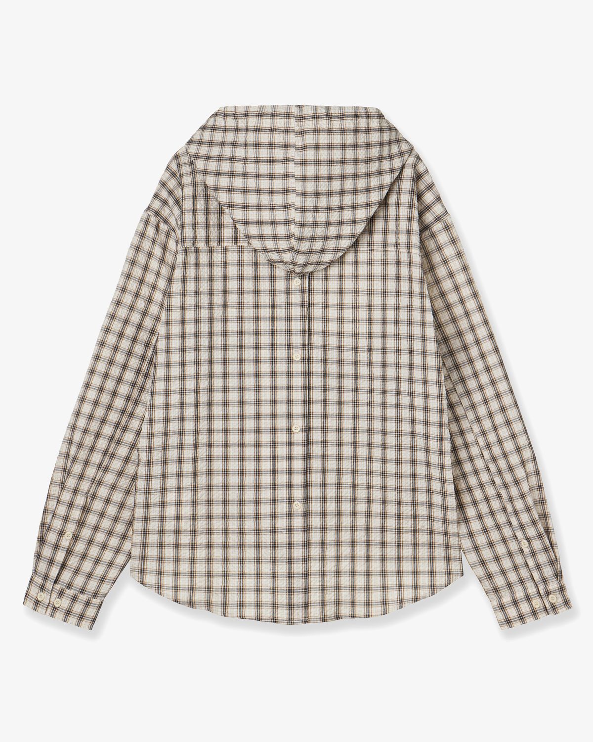 에이이에이이(AEAE) CHECK HOOD SHIRTS [BEIGE]