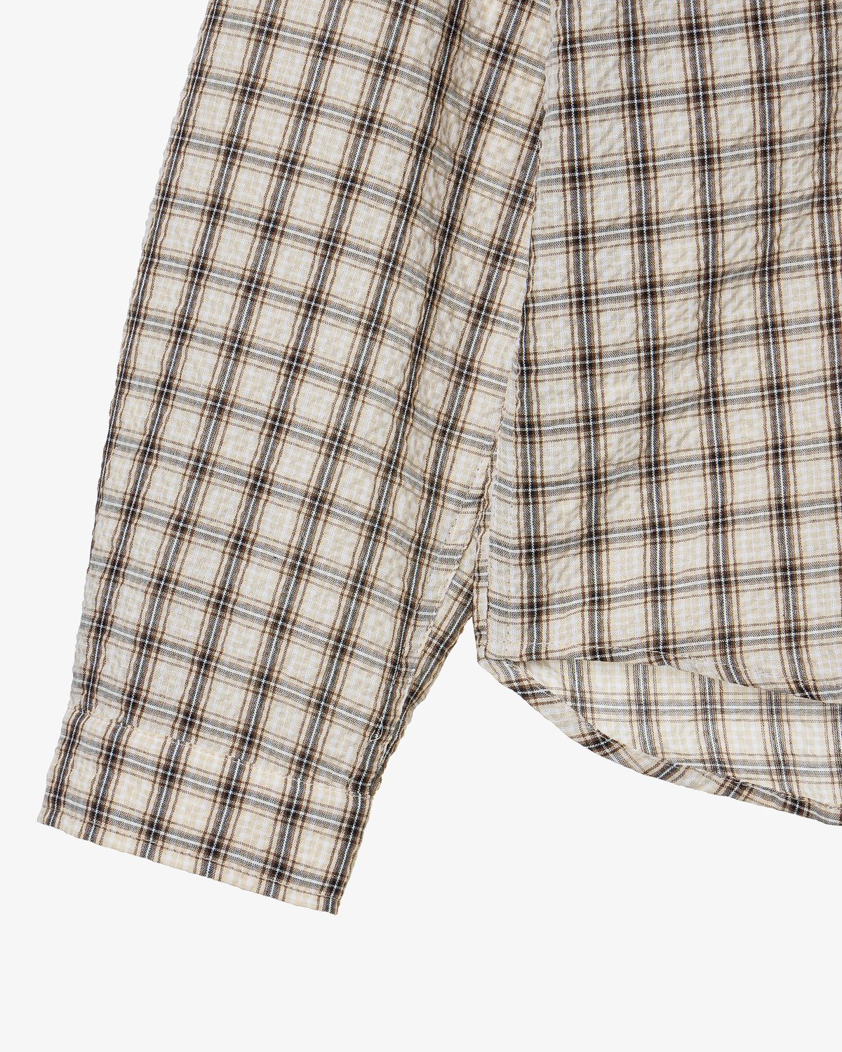 에이이에이이(AEAE) CHECK HOOD SHIRTS [BEIGE]