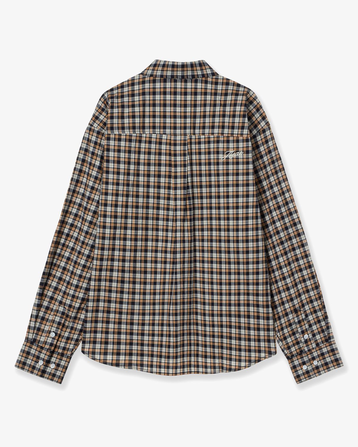 에이이에이이(AEAE) BUTTON CHECK SHIRTS [NAVY]