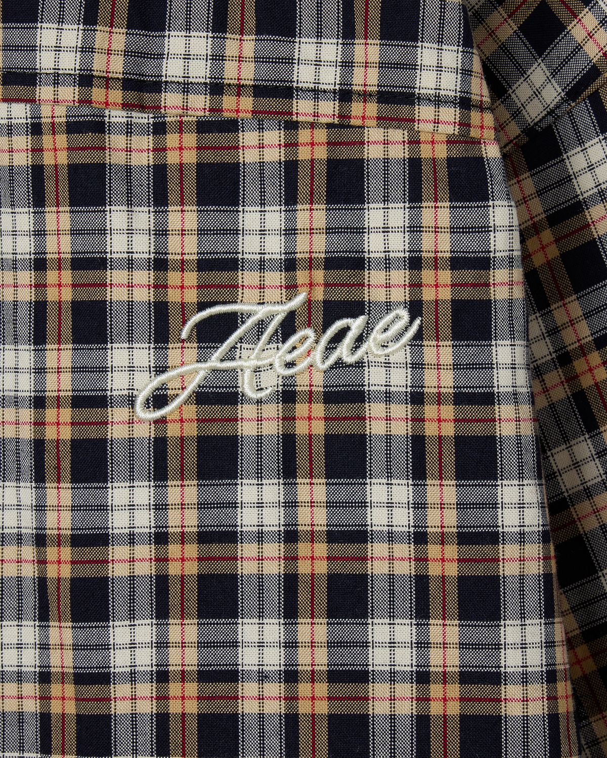 에이이에이이(AEAE) BUTTON CHECK SHIRTS [NAVY]