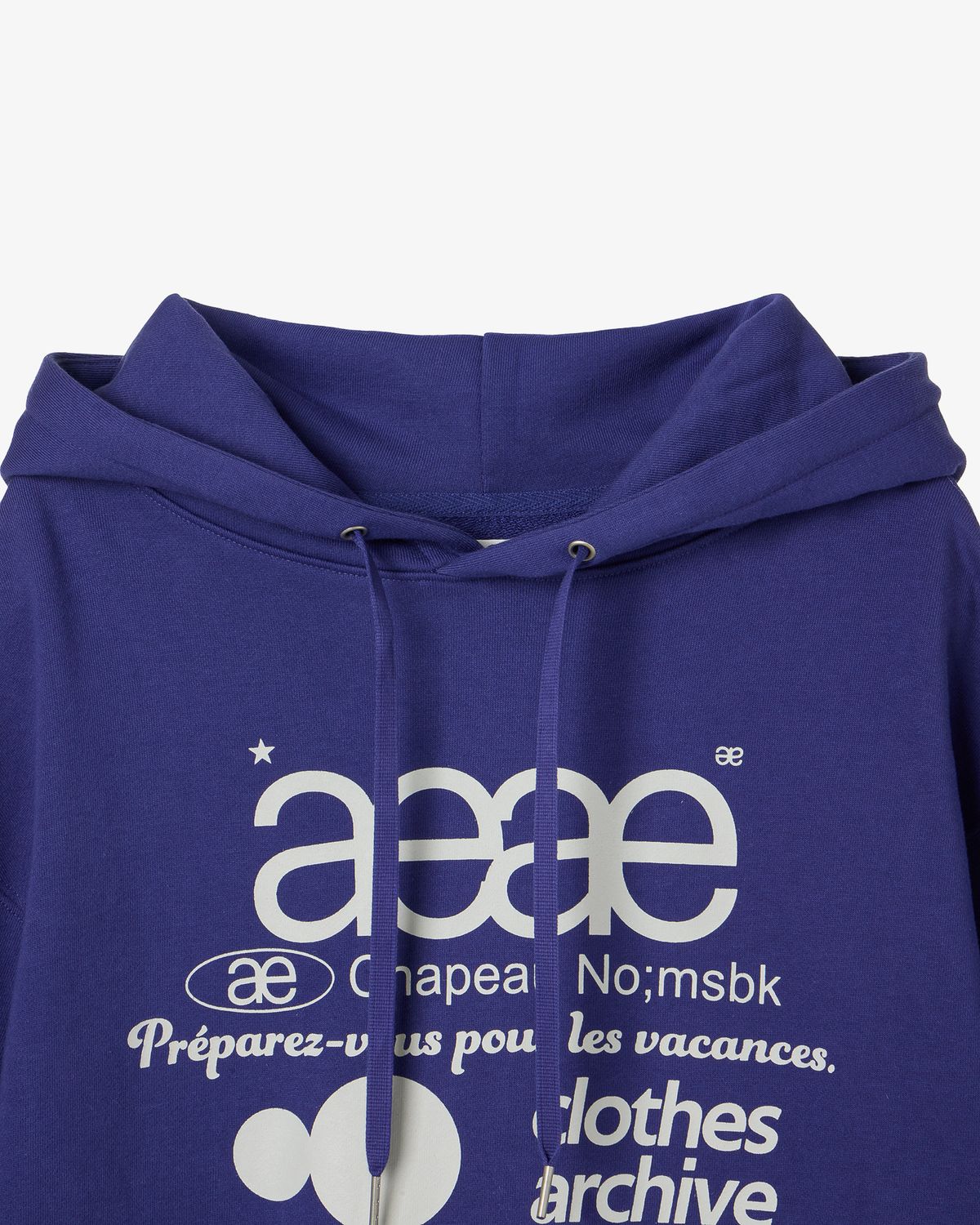 에이이에이이(AEAE) WEB LOGO LOOSED HOODIE [BLUE]