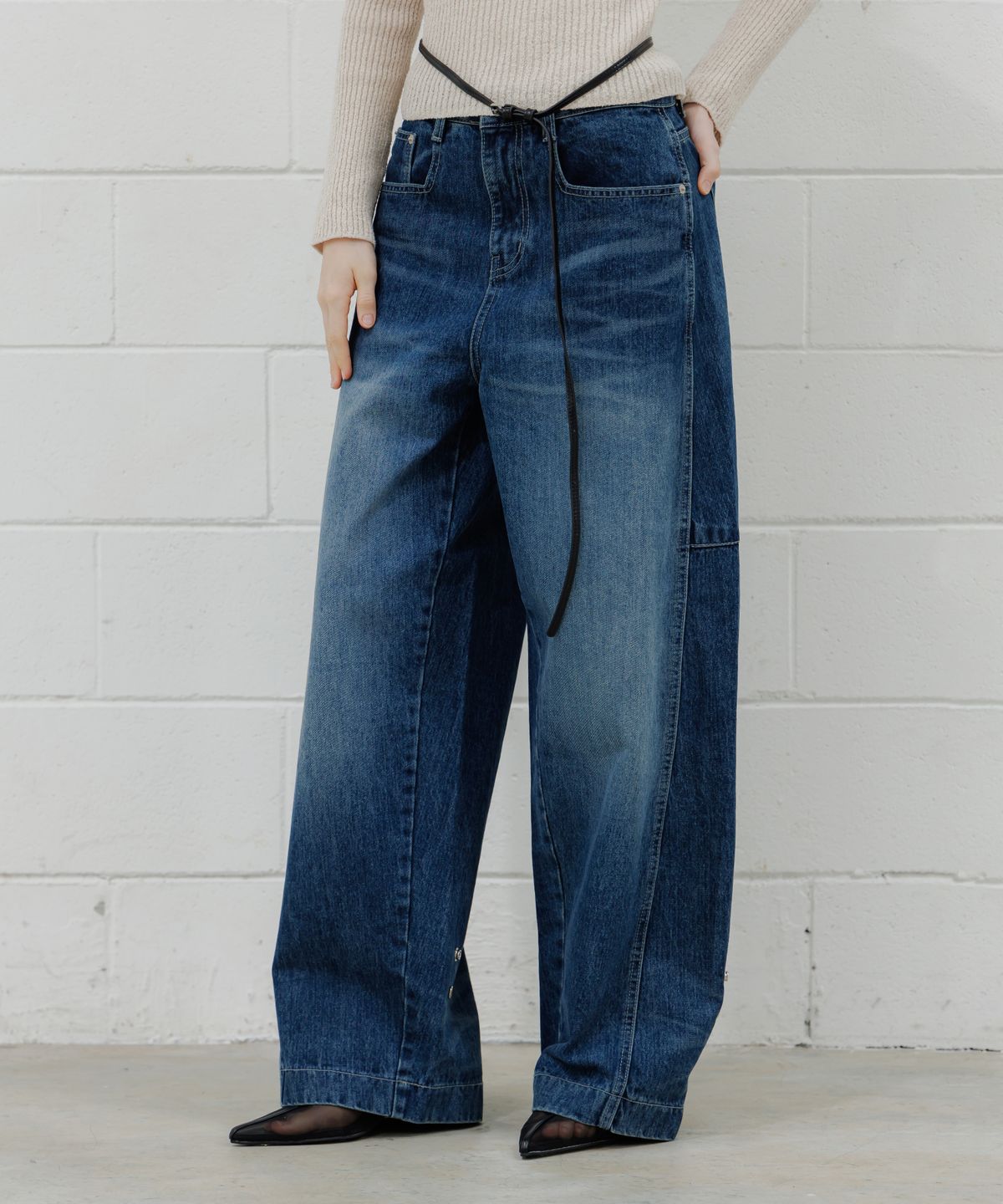 판도라핏(PANDORAFIT) Washed Utility Denim Pants