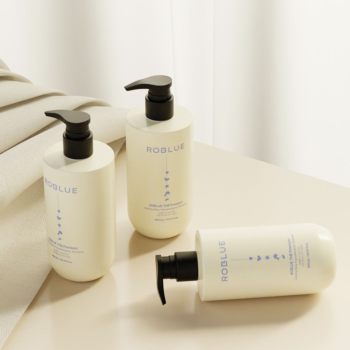 로블루(ROBLUE) 맘가이드 클린A등급 더 프리미엄 카밍 베이지 저자극 샴푸 300ml