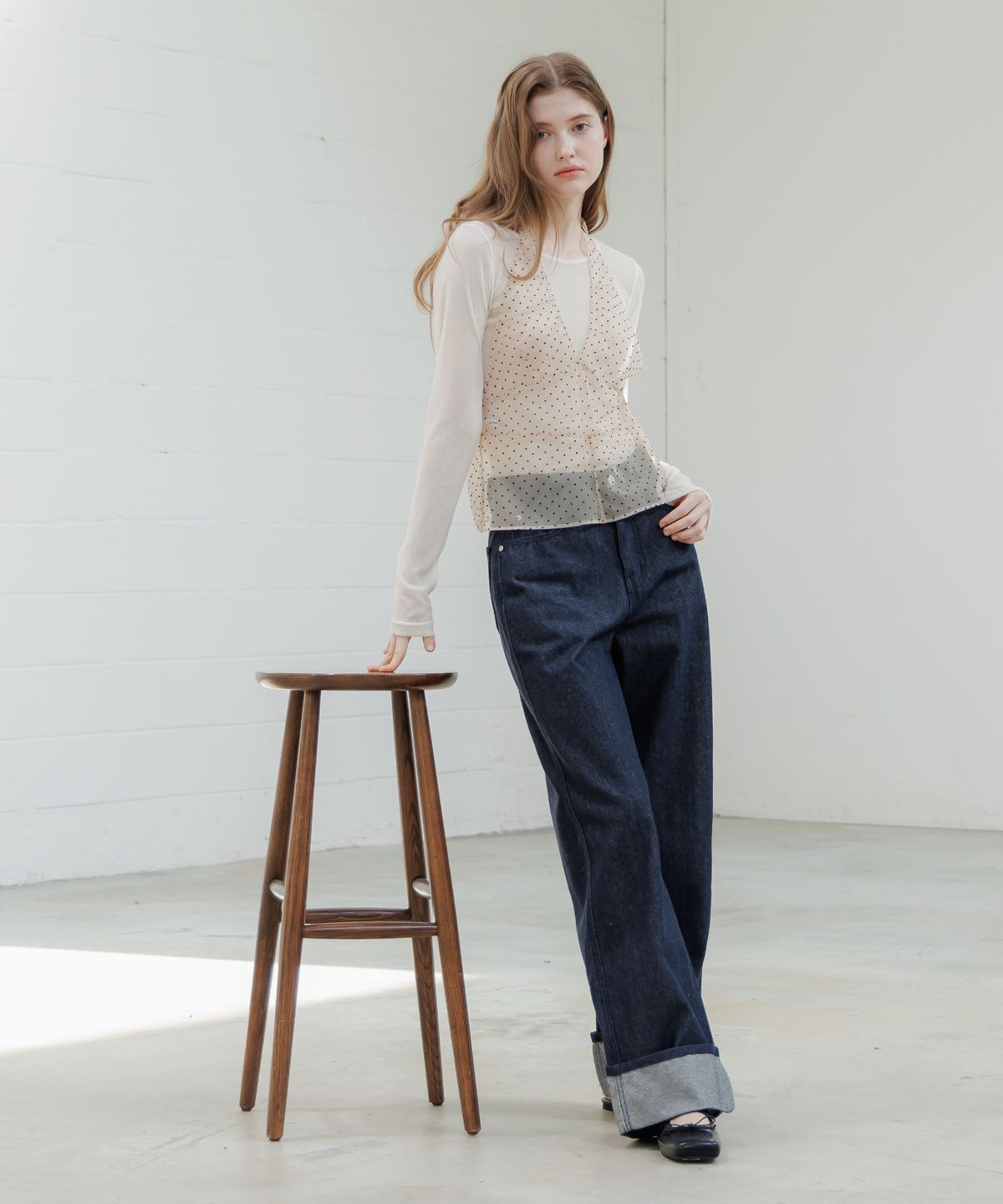 판도라핏(PANDORAFIT) Non-Spade Roll-Up Straight Pants