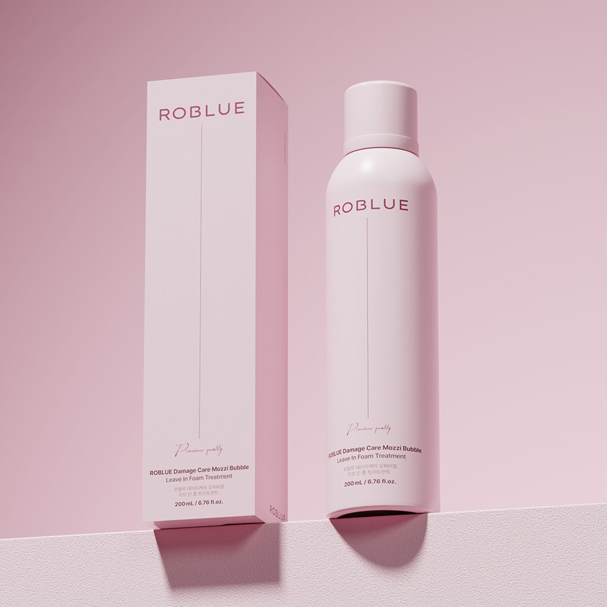 로블루(ROBLUE) 노워시 데미지케어 모찌버블 리브 인 폼 트리트먼트 200ml
