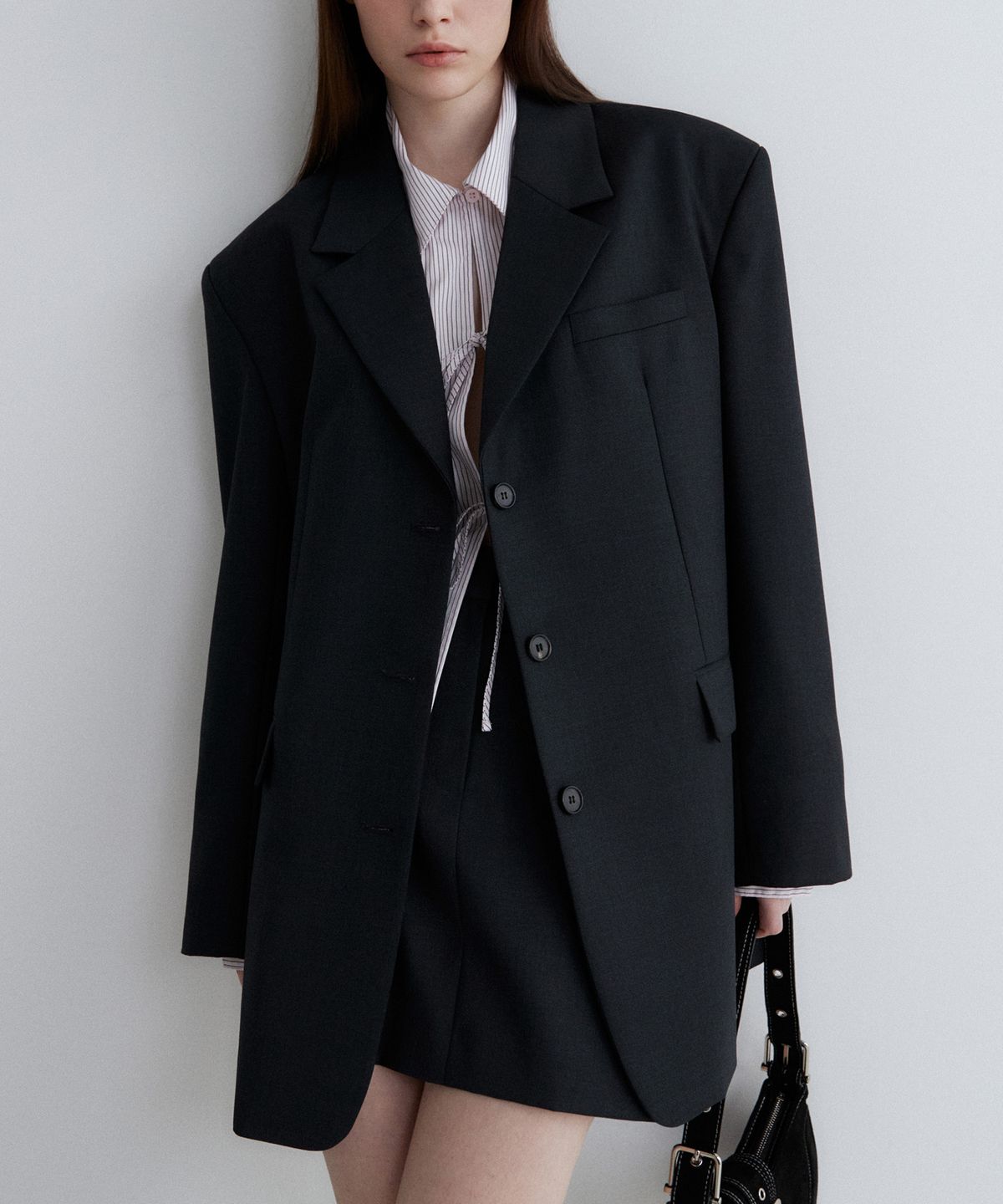수아레 우먼(SUARE WOMEN) (우먼)울 대디 핏 블레이저 - 3 COLOR