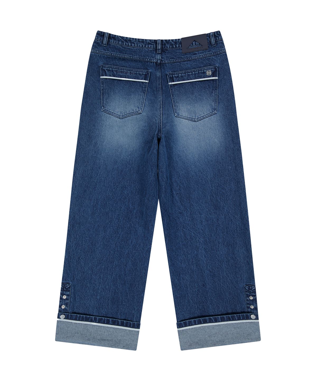 언지미크(UNGIMMICK) ROLLED CUFF DENIM PANTS (BLUE)