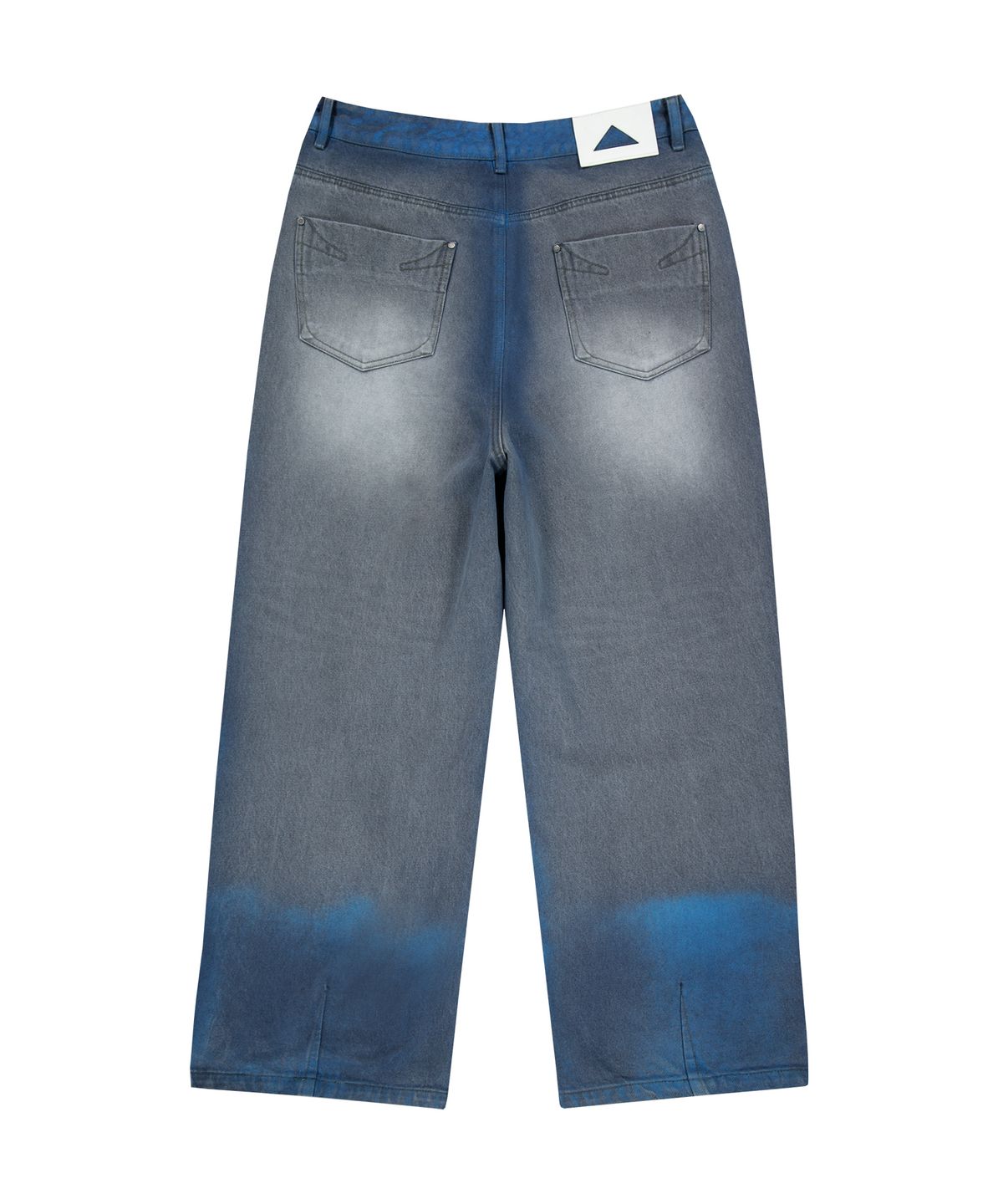 언지미크(UNGIMMICK) SPRAYED WIDE DENIM PANTS (GRAY)