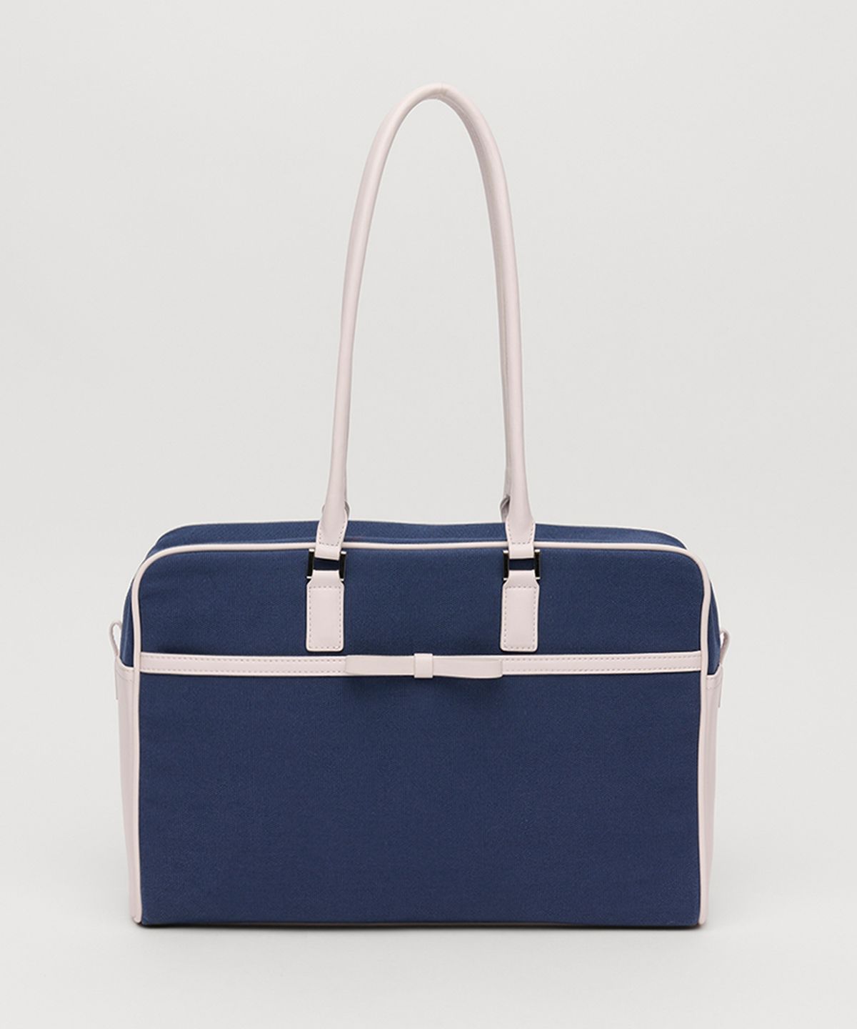 셀리테일즈(CELITAILS) RIBBON CANVAS BOSTON BAG_NAVY