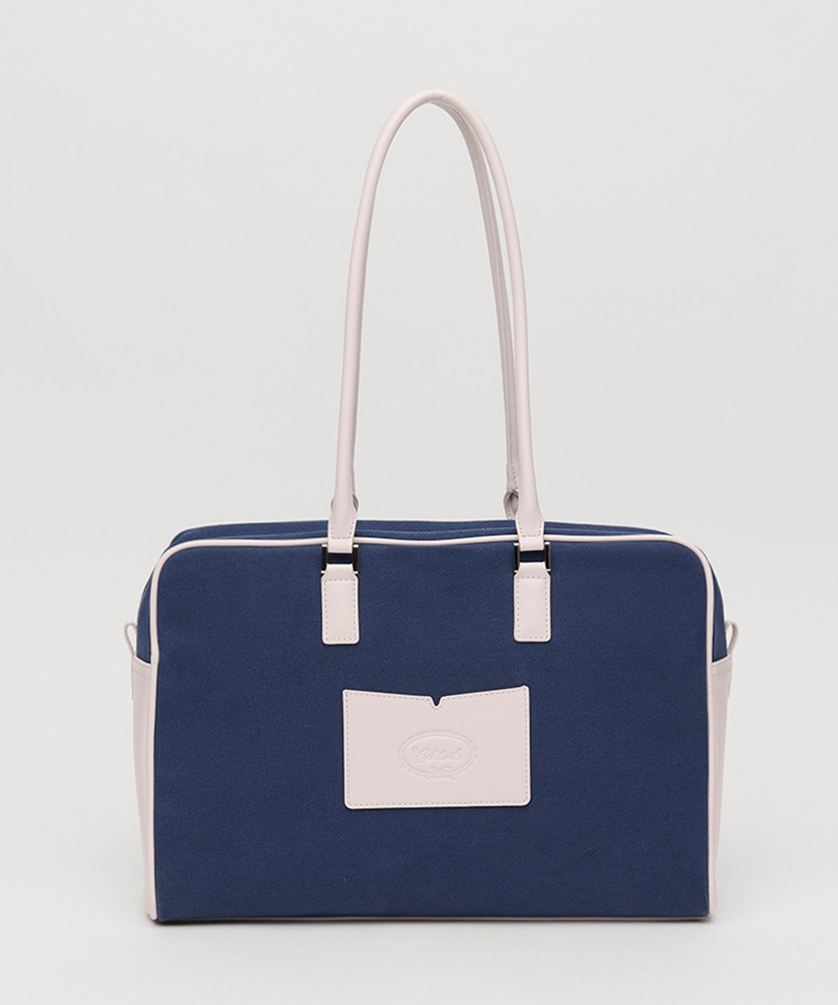 셀리테일즈(CELITAILS) RIBBON CANVAS BOSTON BAG_NAVY