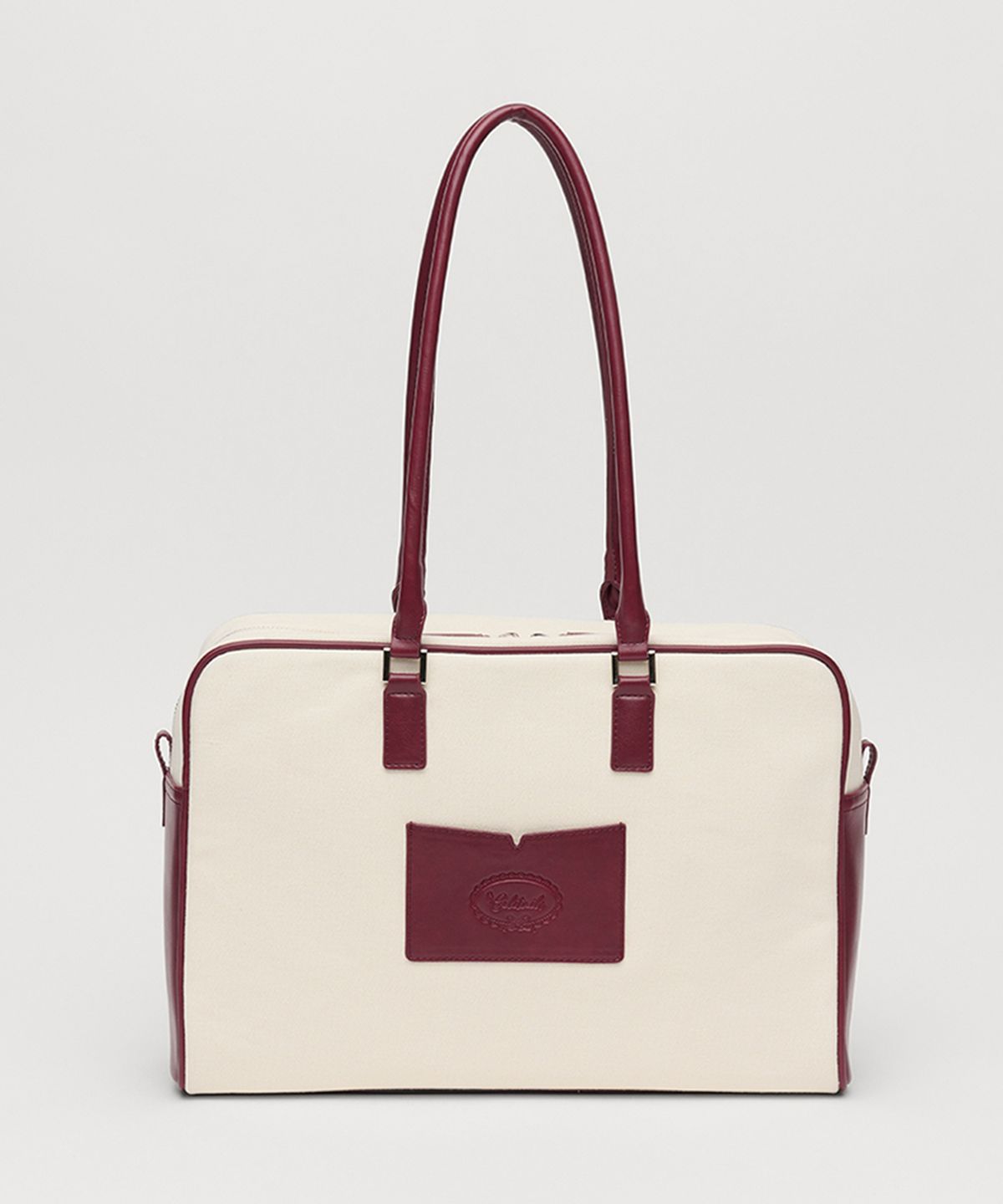 셀리테일즈(CELITAILS) RIBBON CANVAS BOSTON BAG_IVORY