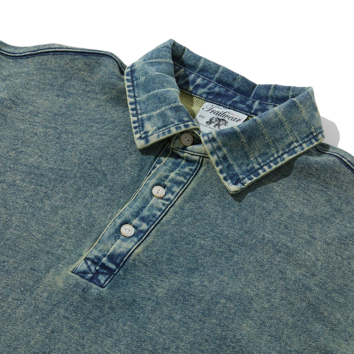 펜필드(PENFIELD) [TRAILWEAR] 페이디드 인디고 럭비 셔츠 인디고_FR1KT81U