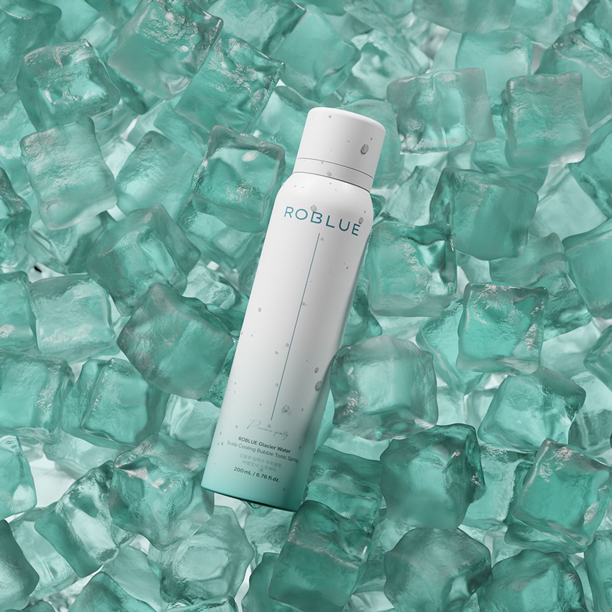 로블루(ROBLUE) 두피청정 빙하수 두피쿨링 진정 버블 헤어토닉 스프레이 200ml