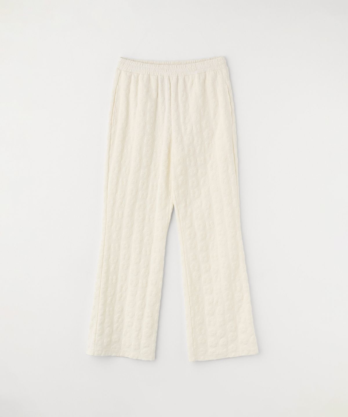 셀리테일즈(CELITAILS) TERRY FLOWER BENDING BOOTS-CUT PANTS_IVORY