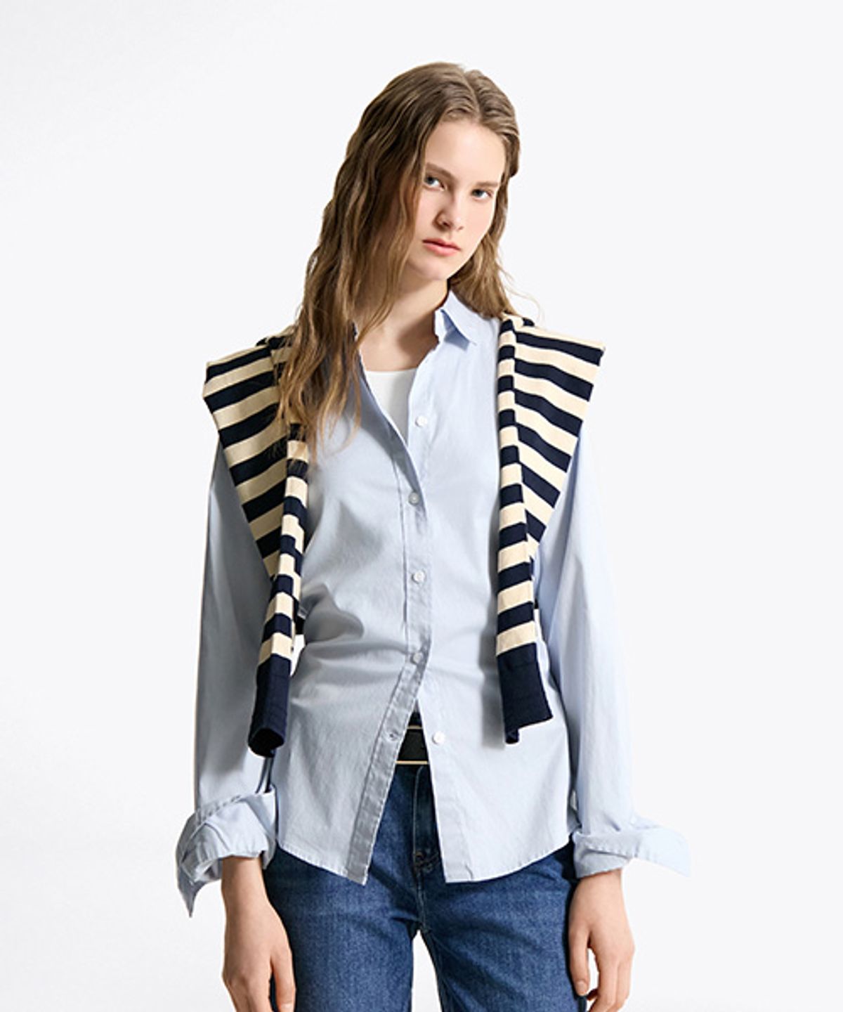 타미힐피거(TOMMY HILFIGER) 레귤러 스트레치 옥스포드 셔츠 (T22F0WSH01CWT2C1O)