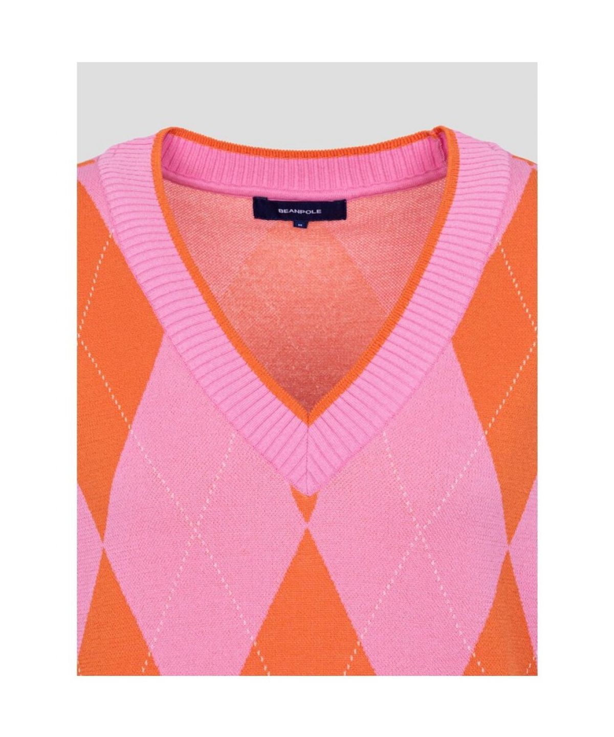 빈폴골프(BEANPOLE GOLF) 여성 아가일 베스트  오렌지