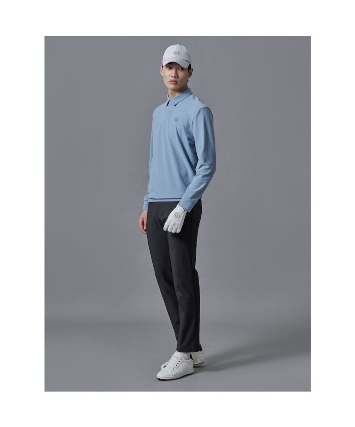빈폴골프(BEANPOLE GOLF) 남성 반집업 맨투맨 긴팔 티셔츠  블루