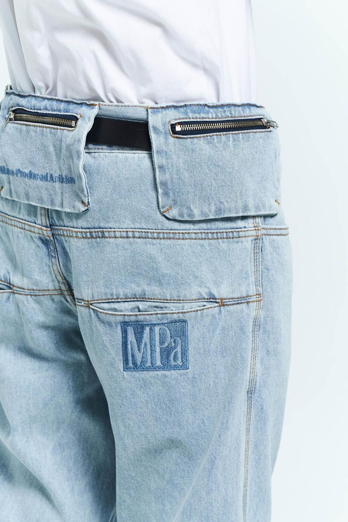 플라스틱프로덕트(PLASTICPRODUCT) MPa BAG PANTS (STEEL BLUE)