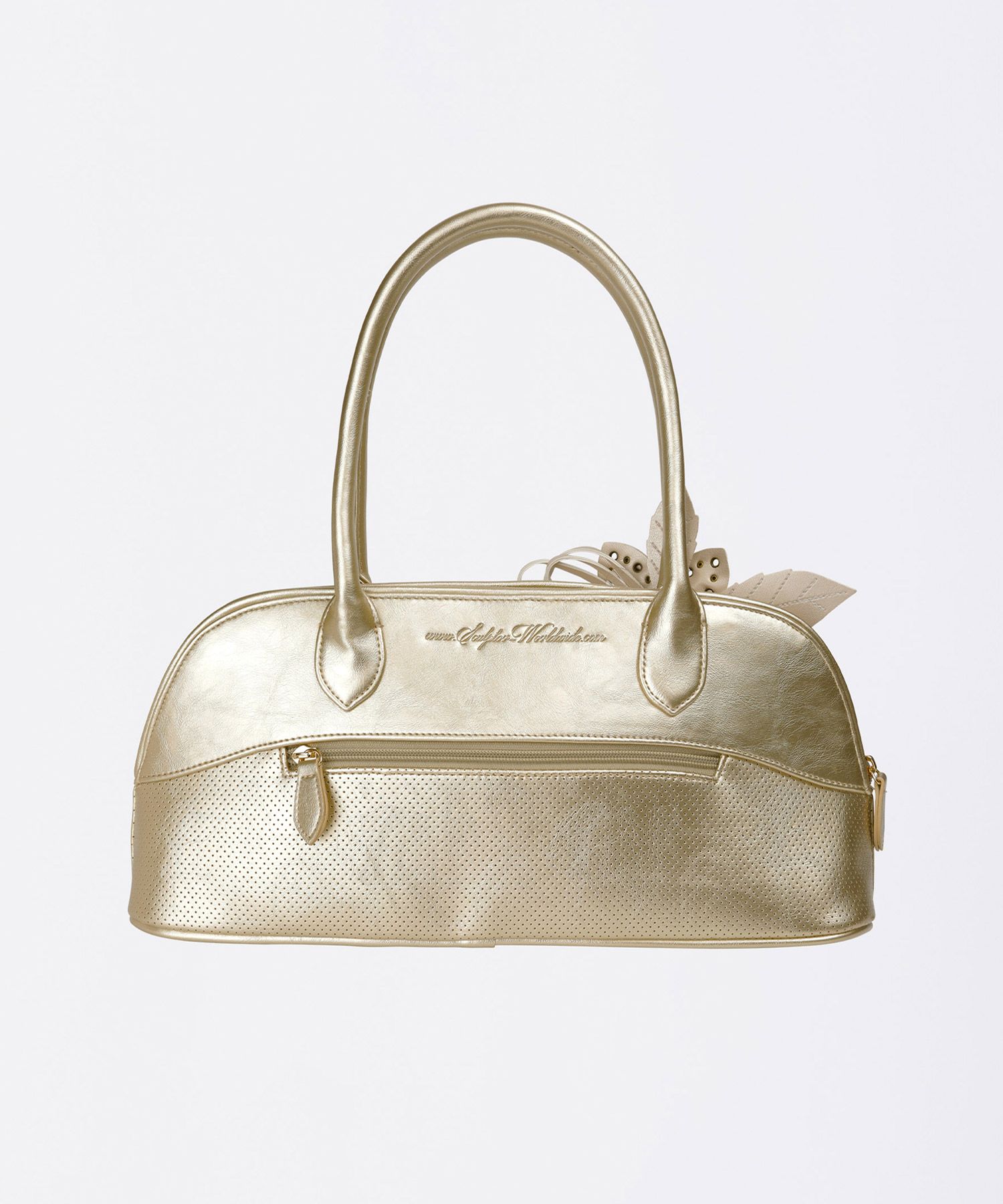 MUSINSA | SCULPTOR Flower Bowling Bag Metallic Gold
