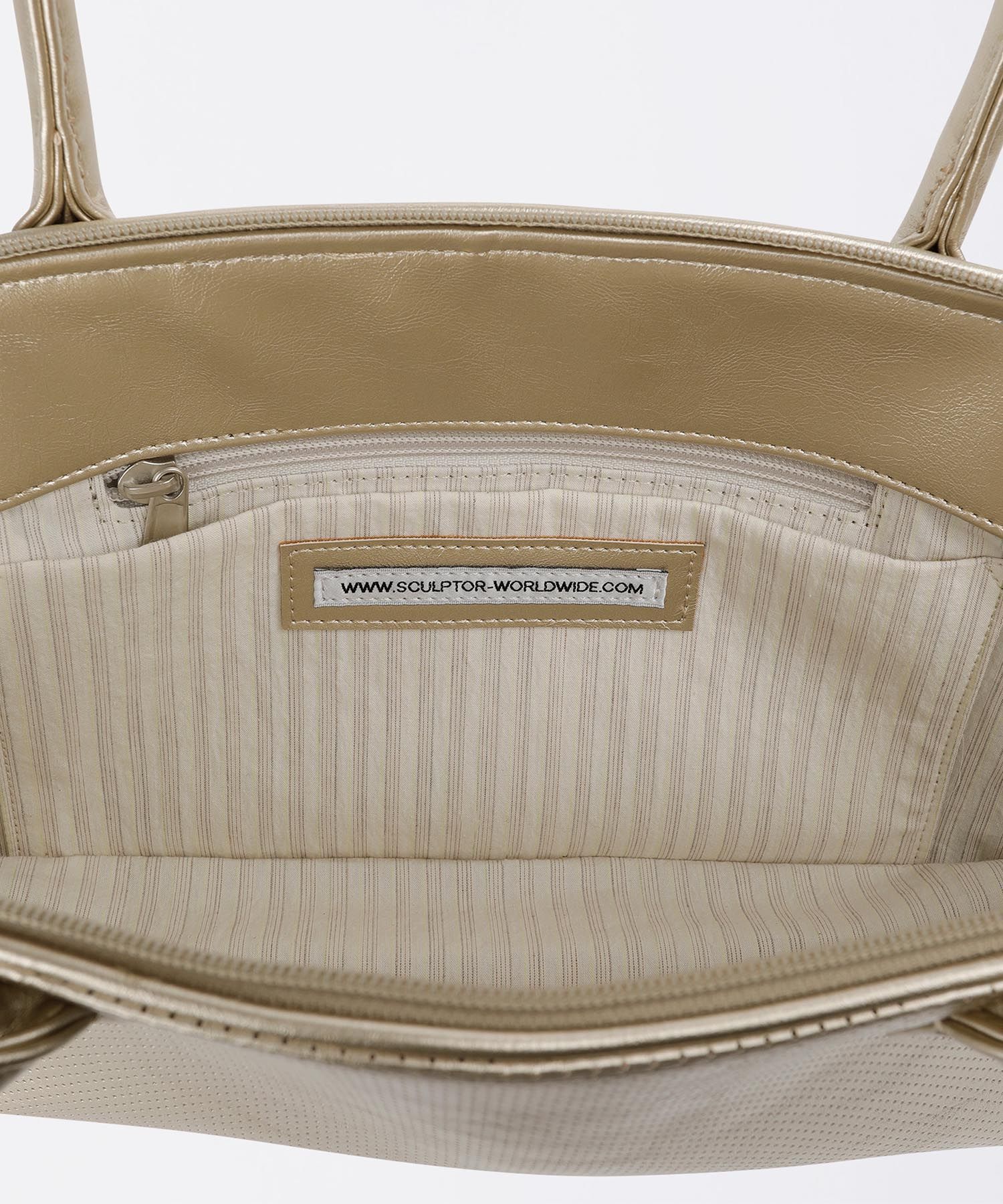 MUSINSA | SCULPTOR Flower Bowling Bag Metallic Gold