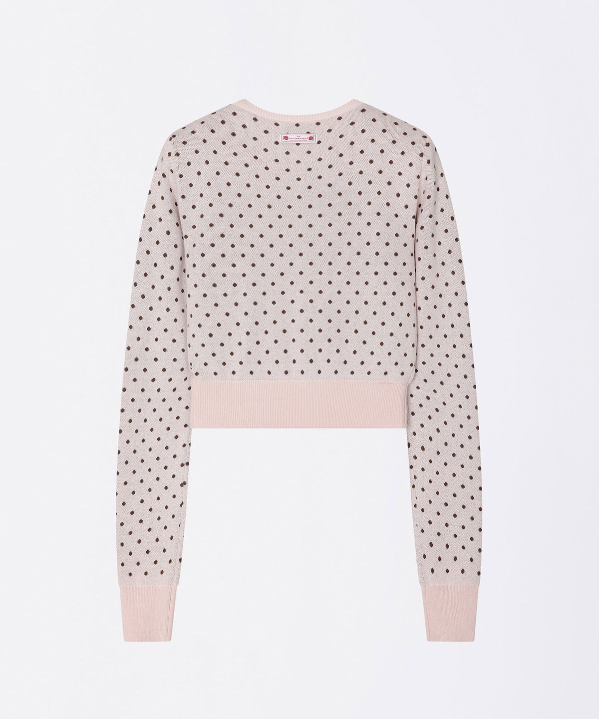 스컬프터(SCULPTOR) Polka Dot Cardigan Baby Pink/Brown