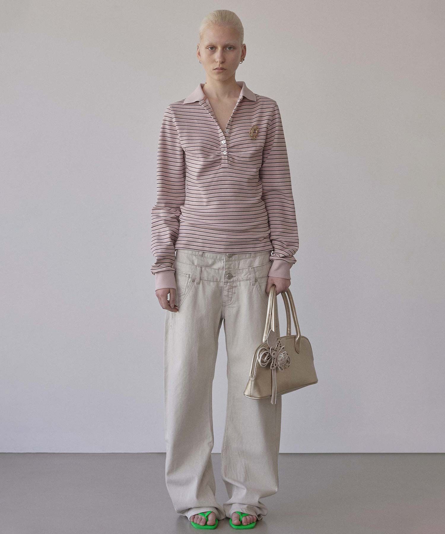 스컬프터(SCULPTOR) Shirring Tennis Shirt Pink - 사이즈 & 후기 | 무신사