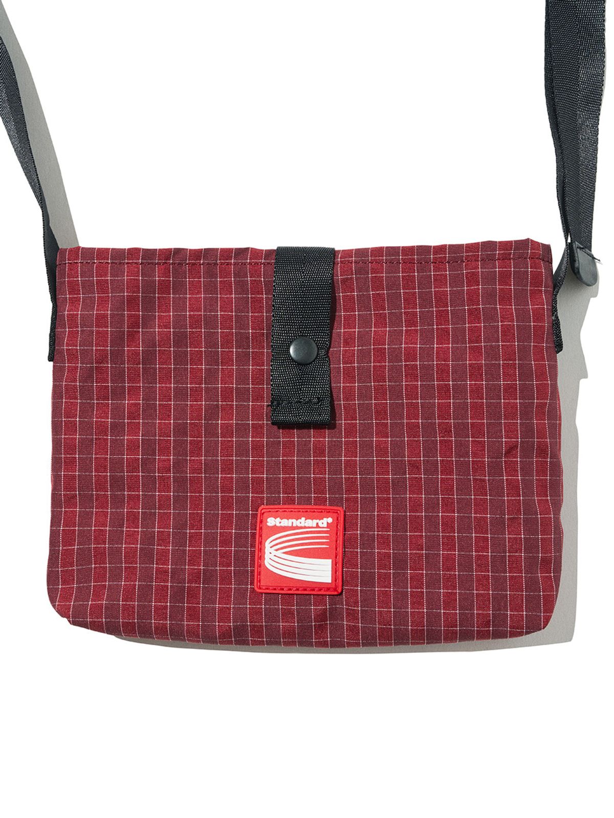 기준 맨(KIJUN MEN) Check Sacoche Bag UNISEX Red