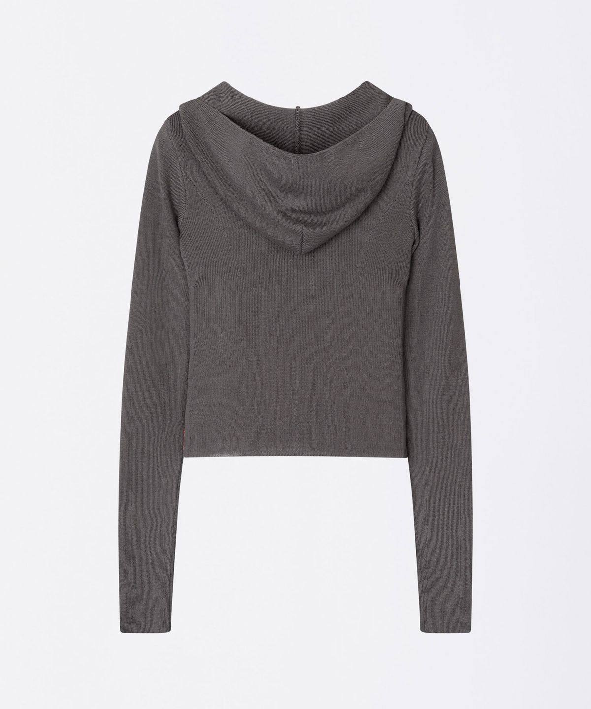 스컬프터(SCULPTOR) Silhouette Knit Zip-Up Hoodie Charcoal