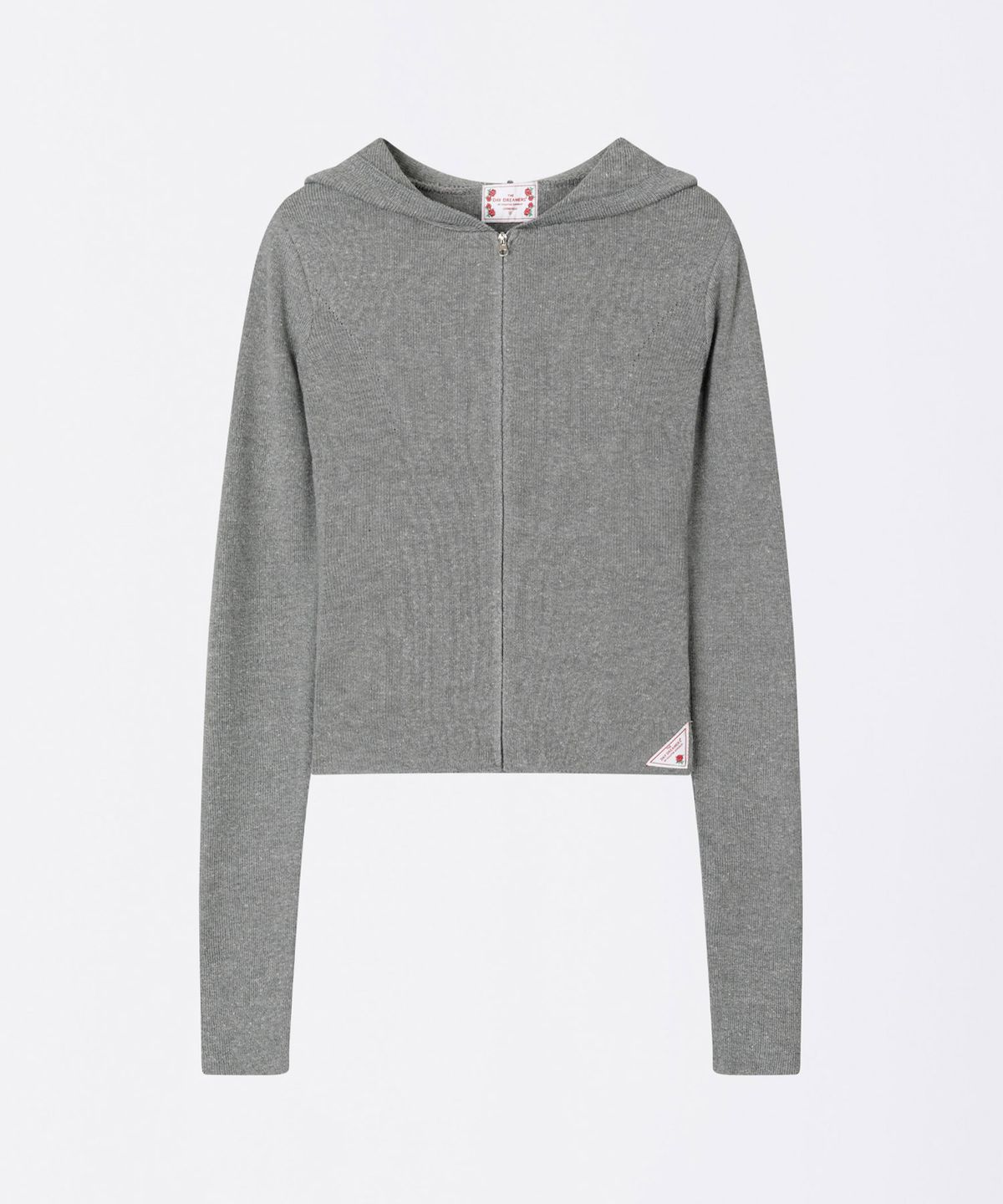 스컬프터(SCULPTOR) Silhouette Knit Zip-Up Hoodie Melange Gray