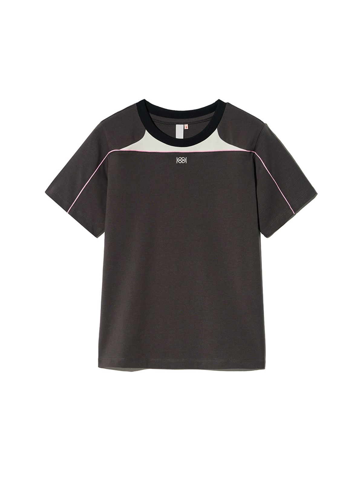 기준(KIJUN) Cycle Half Sleeve Top Charcoal