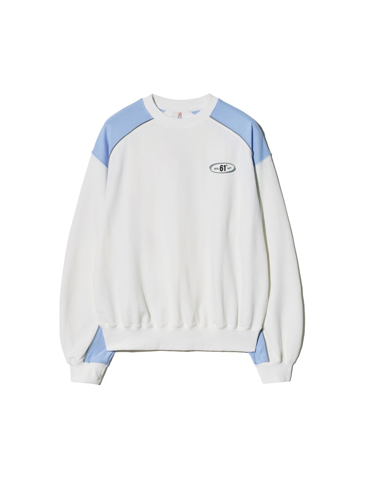 기준(KIJUN) MYSTERY Paneled Pullover Off-White Sky Blue