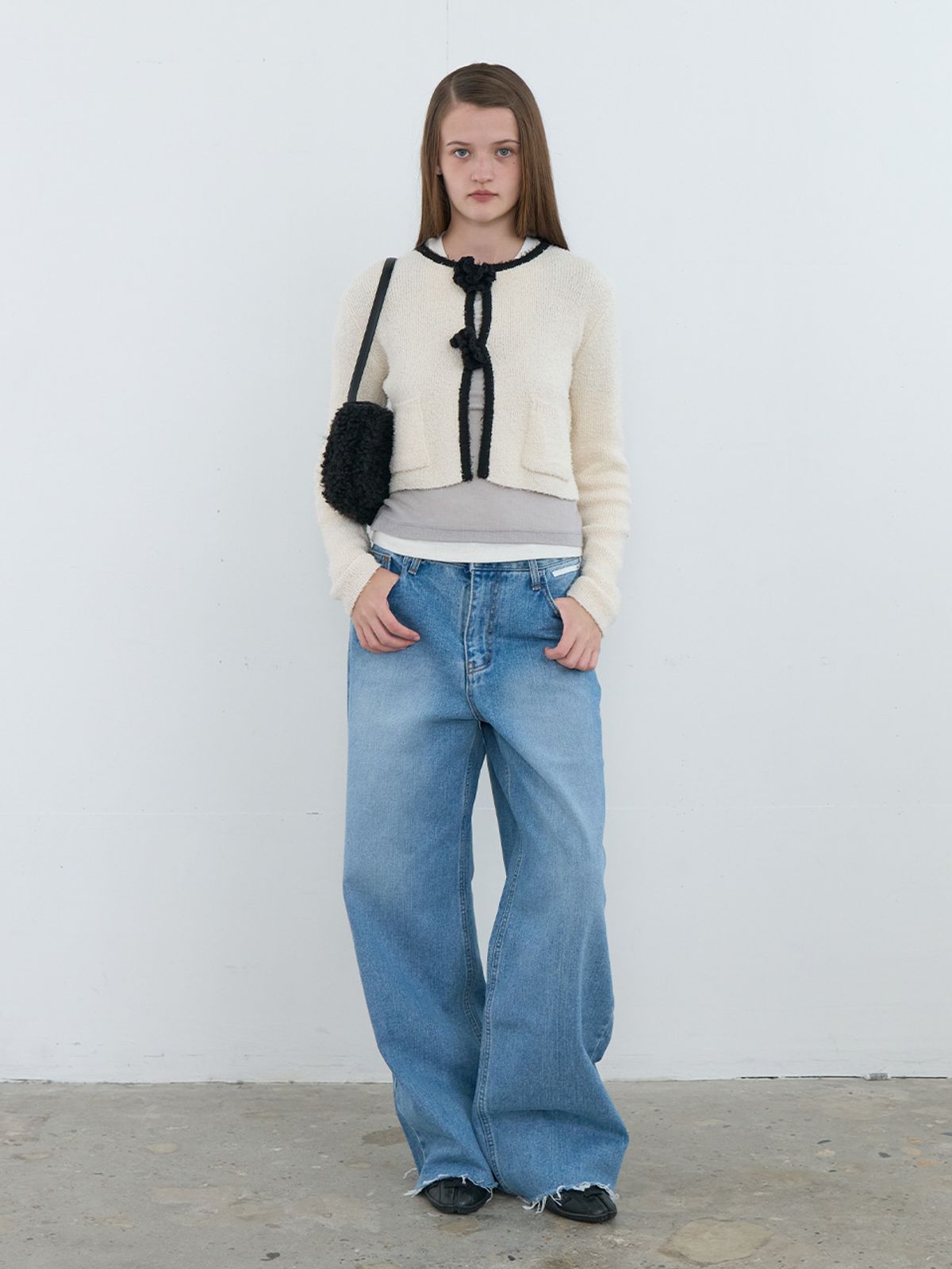 기준(KIJUN) Crochet Knit Jacket Ivory