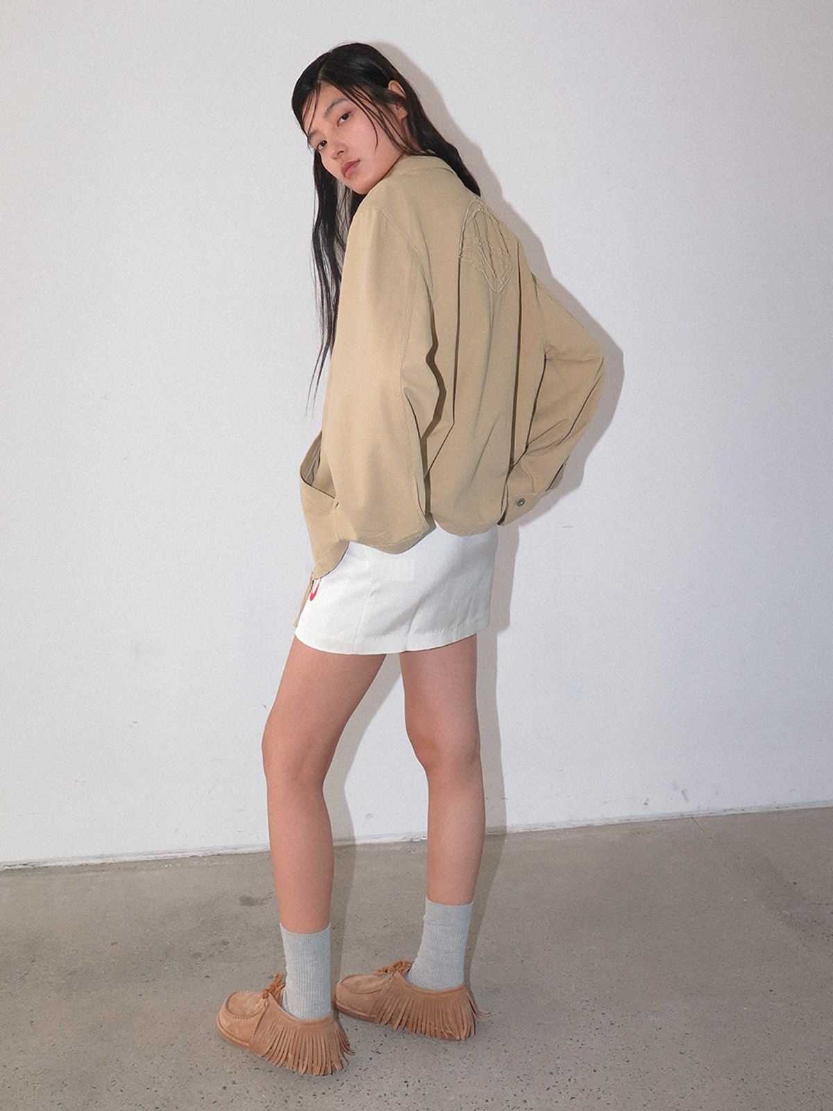 기준(KIJUN) Orbit Patch Jacket Beige