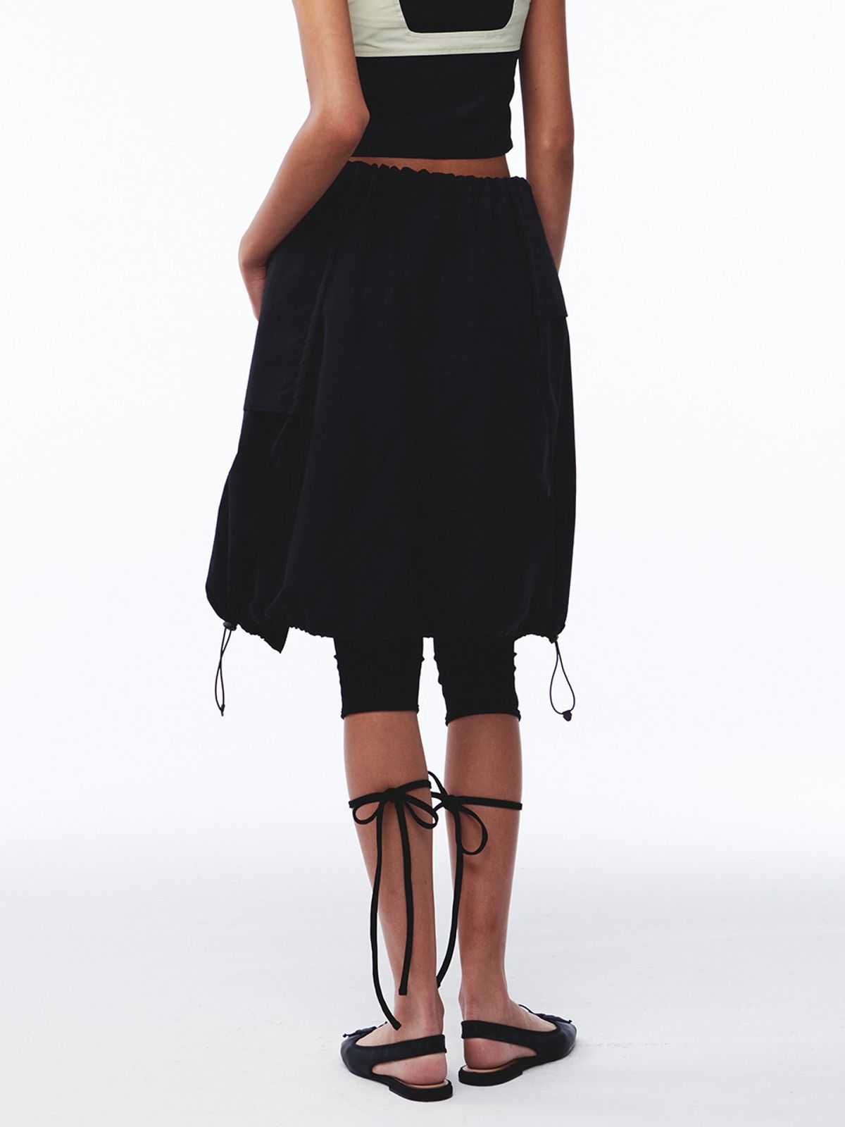 기준(KIJUN) Parka Layered Skirt Black
