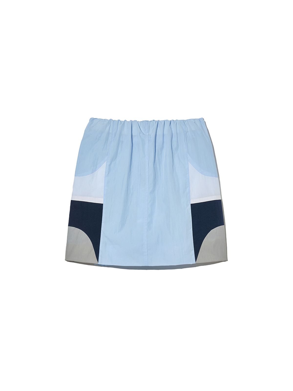 기준(KIJUN) Paneled Mini Skirt Sky Blue