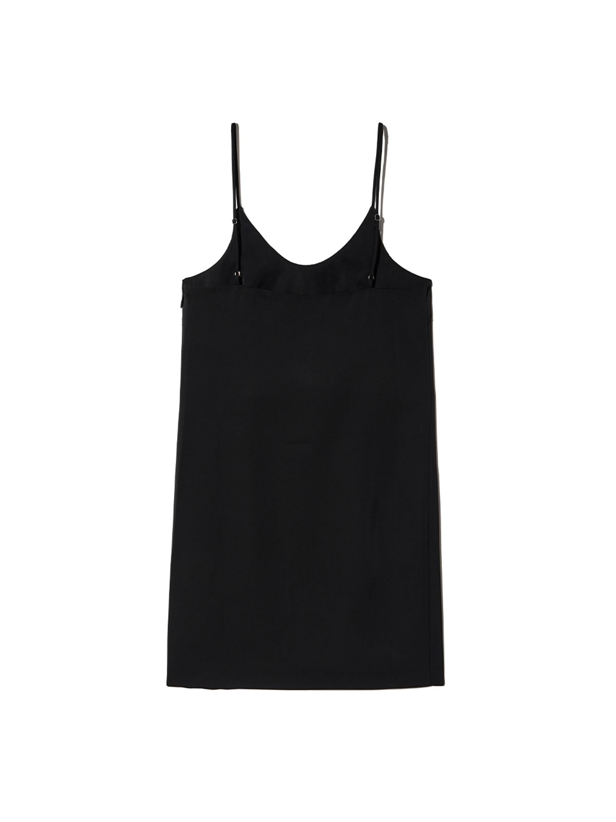 기준(KIJUN) Line Satin Mini Dress Black