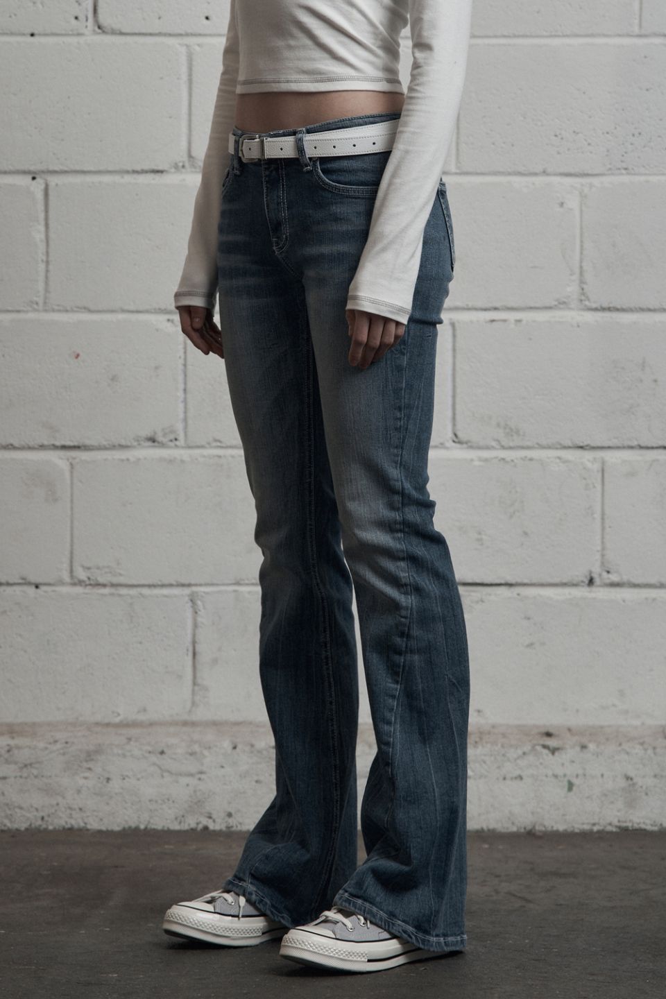 MUSINSA公式 | SYNERJYN WRINKLE CAT WASHING DENIM PANTS LIGHT BLUE