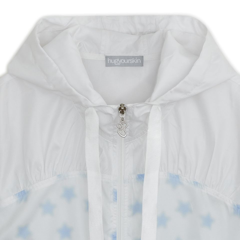 MUSINSA | HUG YOUR SKIN Star Dust Windbreaker (White)