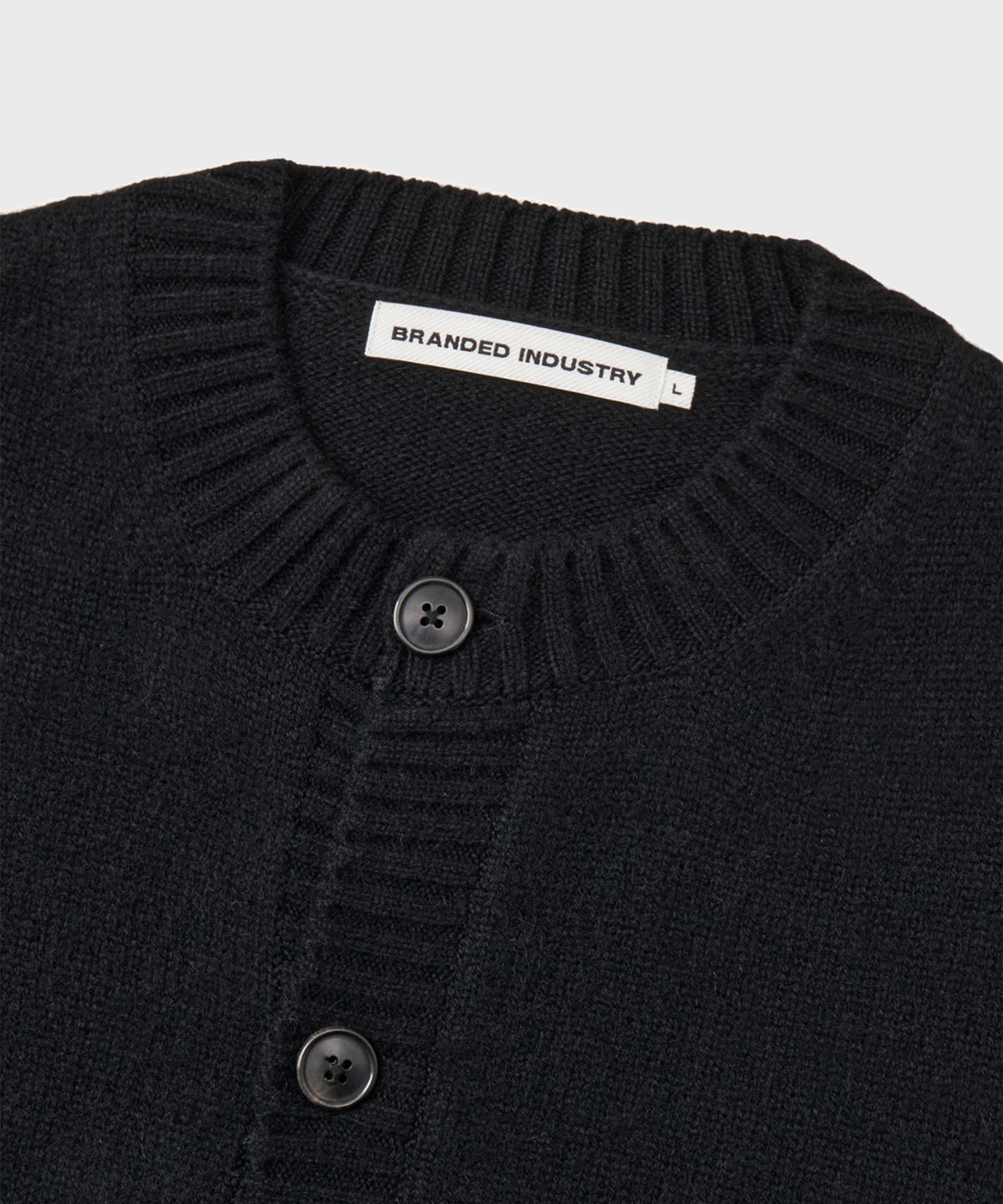 브랜디드(BRANDED) BRUSHED ALPACA CARDIGAN [BLACK]